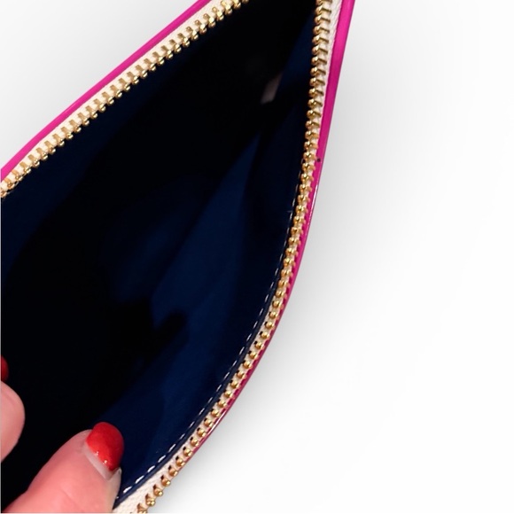 Kate Spade Striped Multicolor Zippered Pouch Clutch - Picture 4 of 7